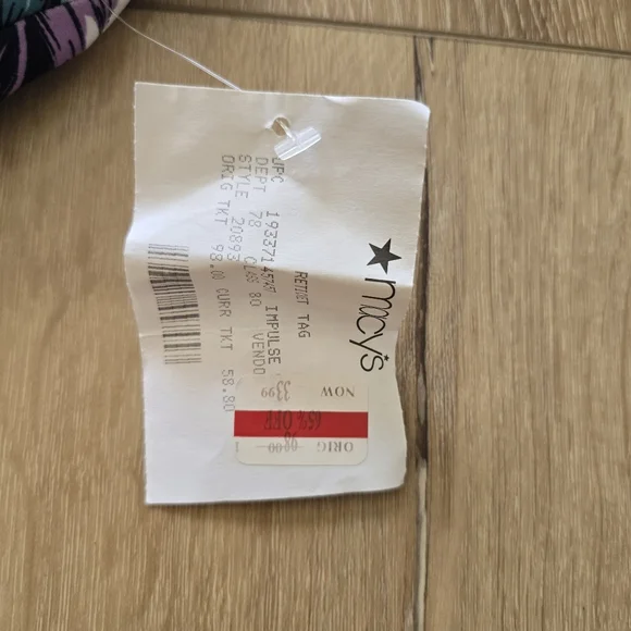 Jessica Simpson Floral Print Button One Piece Swimsuit - Picture 6 of 9